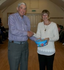 Chris presented with the winning Ladies prize